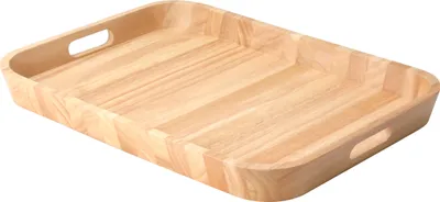 Immagine prodotto di CONTINENTA Tablett, Gummibaum 46x33x4,5 cm 3280 4017167328003 Vorteilset – 2 Stück – inkl. 4 Edelstahl-Trinkhalme