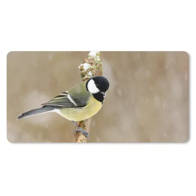 Produktbild von MuchoWow® Mauspad Mousepad Große Meise im Schnee 60x30 cm - Mousepads - Maus Mat - Pad - Mausunterlage - Nachhaltig