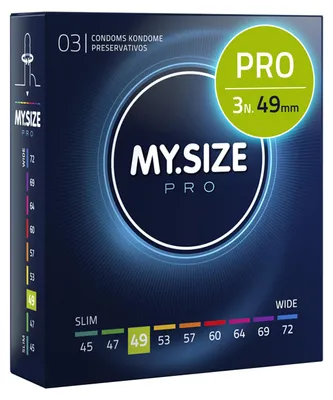 Immagine prodotto di MY.SIZE PRO 3 Preservativi Elite taglia 2, 49 mm, vestibilità perfetta e dimensioni adatte a tutti
