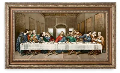 Gerahmter Giclee-Druck 'Das letzte Abendmahl', 24x12, Museumsqualität