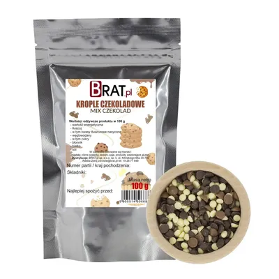 Obrázok produktu pre Čokoládové kvapky - MIX čokolád 100g Brat.pl