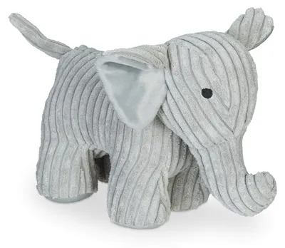 Produktbild von Türstopper Elefant, Stoff, für den Boden, mit Sand gefüllt, für den Innenbereich, Tier-Türstopper, Höhe: 22 cm, weich, schwer, grau
