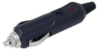 Image de Fiche EURO avec LED et fusible pour prise 12/24V max 15A