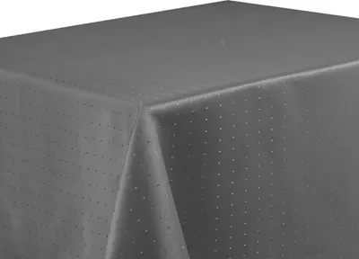 Produktbild von Tischdecke Punkte 130x160 Grau eckig fleckenabweisend bügelfrei Tischwäsche Mitteldecke pflegeleicht