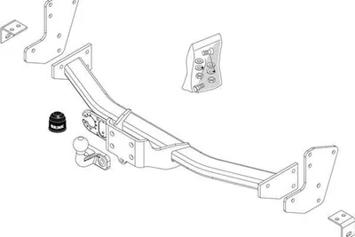 Immagine prodotto di Gancio di traino testa sferica a 2 fori BRINK per MERCEDES VITO Bus (W639)