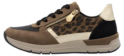 Immagine prodotto di Scarpe da ginnastica da donna Rieker, modello stringato, color marrone, ideali per il tempo libero