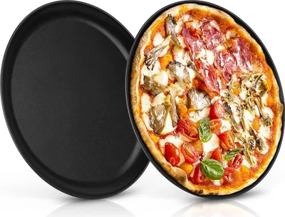 Image de Joyfair Plaque à pizza 30cm Acier inoxydable Antiadhésif 2pcs