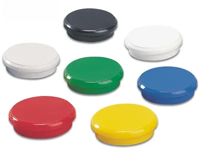 Produktbild von Dahle 95524, Tafelmagnet, Gemischte Farben, 24 mm, 24 mm, 7 mm, 10 Stück(e)