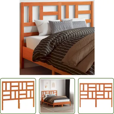 Produktbild von The Living Store Kopfteil Wachsbraun 180 cm Massivholz Kiefer