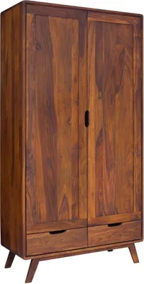 Immagine prodotto di MASSIVMOEBEL24 | Armadio in legno di Sheesham 90x45x180 Noce cerato MALMÖ 2 #100