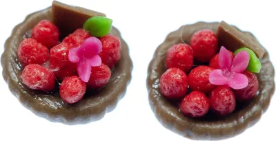 Produktbild von Erdbeerkuchen Ohrstecker Miniblings Stecker Ohrringe Kuchen Törtchen Erdbeeren