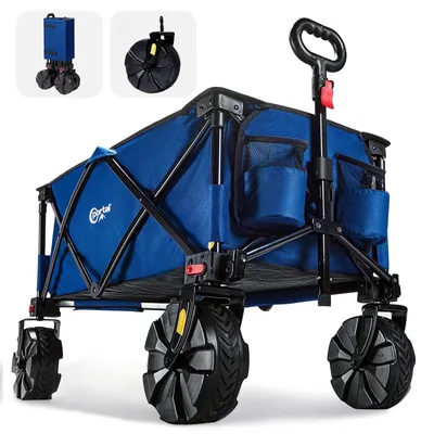 Image de Chariot de plage pliable avec de grandes roues