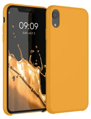 Produktbild von kwmobile Handyhülle für Apple iPhone XR Hülle - Case Silikon - Kabelloses Laden - Schutzhülle Cover in Mango