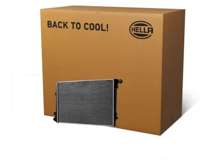 Produktbild von HELLA 8MK 366 302-351 Kühler Wasserkühler Motorkühler für VW Golf V Schrägheck (1K1) TOURAN (1T1, 1T2) Passat Variant (3C5) GOLF PLUS (5M1, 521)