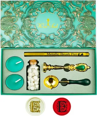 Produktbild von Wachssiegel Stempelset - Briefe - Geschenkverpackung - Grußkarten - Wein versiegeln - Handwerk - Hochzeit - Feier - Einladungen - Buchstabe B Set