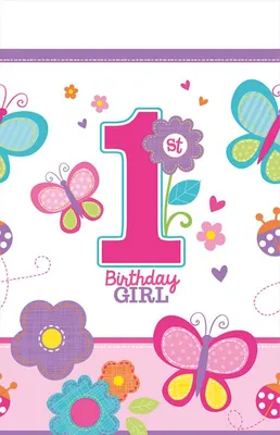 Produktbild von Sweet Birthday Girl Kunststoff Tischdecke 137 x 259cm