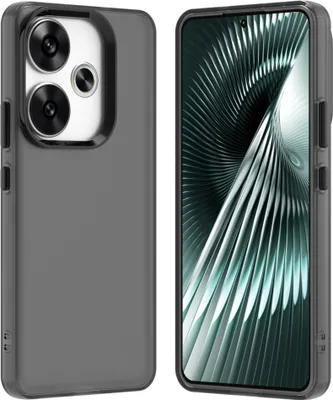 Produktbild von Handyhülle für Xiaomi Poco F6 5G Schlank Durchscheinend Matt Stoßfest Schutzhülle Schwarz