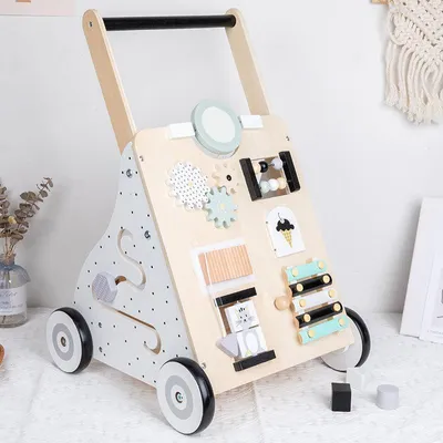 Produktbild von Montessori Lauflernwagen aus Holz – Baby Walker Lernspielzeug