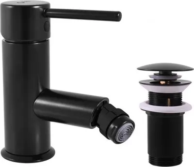 Immagine prodotto di Miscelatore per bidet SEINA con scarico in ottone nero