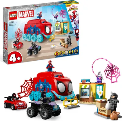 Produktbild von LEGO 10791 Marvel Spideys Team-Truck, Spielzeug für Kinder ab 4 Jahren mit Miles Morales und Black Panther Minifiguren, Spidey und seine Super-Freunde
