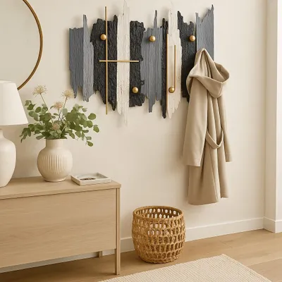 Produktbild von Wandgarderobe quer oder hochkant montierbar