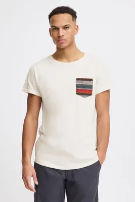 Produktbild von BLEND BHElandro Herren T-Shirt Kurzarm Shirt mit Inkamuster und Rundhalsausschnitt