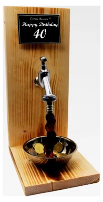 Produktbild von Geschenk zum 40. Geburtstag für Männer und Frauen - Eiserne Reserve - Geldhahn - Geldgeschenk - 40 persönliches Geschenk