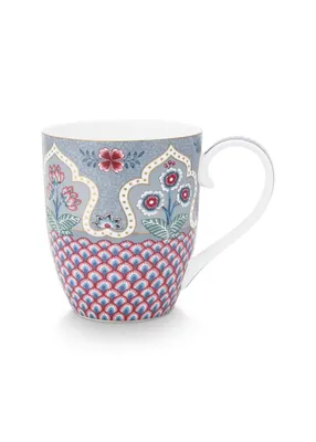 Produktbild von Pip Studio Henkelbecher Flower Festival Scallop Deco Hellblau (XL)