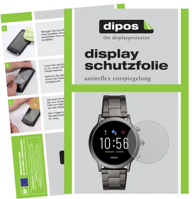 Produktbild von 2x Schutzfolie für Fossil Gen 5 Smartwatch matt Displayschutzfolie Folie Display Schutz dipos