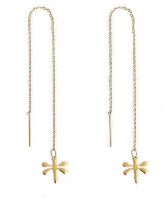Produktbild von Libelle Ketten-Ohrringe Miniblings Hänger Kettchen lang Schmetterling golden
