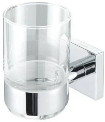 Produktbild von Geesa Nelio Glashalter mit Glas Chrom