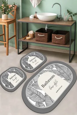Produktbild von Mijolnir, Earth Surface, Badematten-Set (3-teilig), Mehrfarbig, 100% POLYESTER, 50 x 60 cm