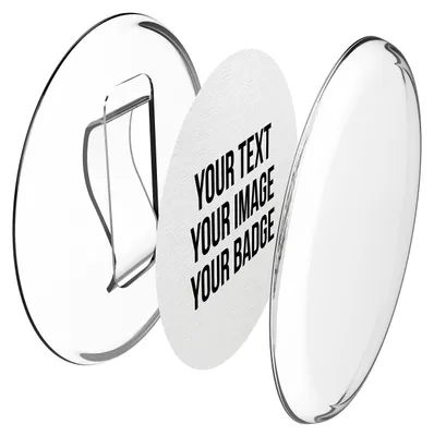 Button-Badge-Set 56 mm, 50 Stück, Clip, ohne Maschine
