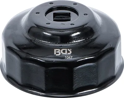 Produktbild von BGS 1047 Ölfilterkappe aus Stahlblech, schwarz lackiert 65 mm x 14-kant