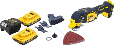 Image de DeWalt DCS 355 D2 Oscillateur sans fil Multitool 18 V Brushless + 2x batterie 2,0 Ah + chargeur + accessoires