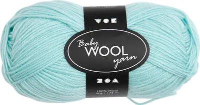 Produktbild von Babywolle, L 172 M, Mintgrün, 50 g/ 1 Knäuel [HOB-41329]