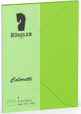 Produktbild von Coloretti Briefumschläge 5 Stück C7 hellgrün