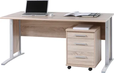 Produktbild von Schreibtisch Arbeitstisch Bürotisch Computertisch Laptoptisch Büro "Clermont I" Sonoma-Eiche