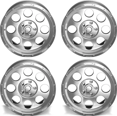 Obrázek produktu pro 4x sada leštěných hliníkových ráfků ASP Alloys 9x18 ET -16 s Jeep Wrangler JK 07-