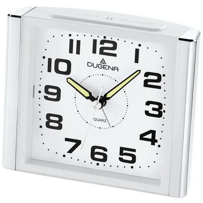 Produktbild von DUGENA 4460594 Wecker Alarm Analog weiß silber
