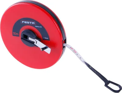 Produktbild von Glasfasermaßband Festa, mit Öse, 30 m / Packung 1 Stk.