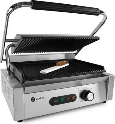 Produktbild von ZORRO Kontaktgrill ZGR 1 | Tischgrill | Paninigrill | Elektrogrill | 350x235mm