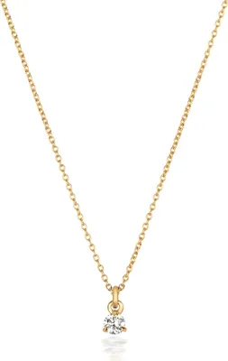 Produktbild von Klassische 18 Karat (750) Gold Damen - Diamant Anhänger mit Kette Brillant-Schliff 0.75 Karat H - SI2 - 46cm*3mm; TRS3597618KY