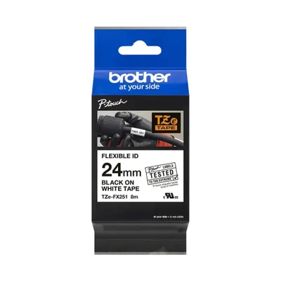 Zdjęcie produktu dla Brother TZE-FX251, Czarny na białym, TZe, Termotransferowy, Filipiny, 5 lat(a), Brother