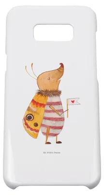 Produktbild von Mr. & Mrs. Panda Samsung Galaxy S8 plus Handyhülle  Nachtfalter Fähnchen - Weiß - Geschenk, Hülle, Käfer, Süß, Spruch Lustig, Handy Case, Lustige Sprüche, Witzig, Cover