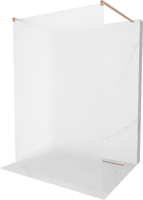 Zdjęcie produktu dla Mexen Kioto ścianka prysznicowa wolnostojąca 110 x 200 cm, szron 8 mm, miedź szczotkowana - 800-110-002-65-30