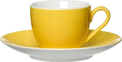 Produktbild von Ritzenhoff & Breker DOPPIO Espressotasse mit Untertasse 80 ml gelb