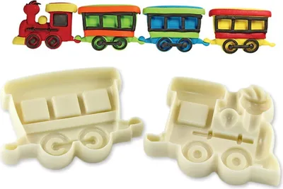 Obrázek produktu pro Formy na cukr Forma na cukroví LOCOMOTIVE A WAGONIC 2ks