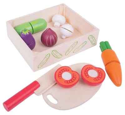 Image de Bigjigs Toys Trancher des légumes dans une boîte