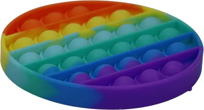 Productafbeelding van Play siliconen fidget-speelgoed - Ongeveer 12 cm rond - Anti-stress vingerspeelgoed - Bubbelspeelgoed